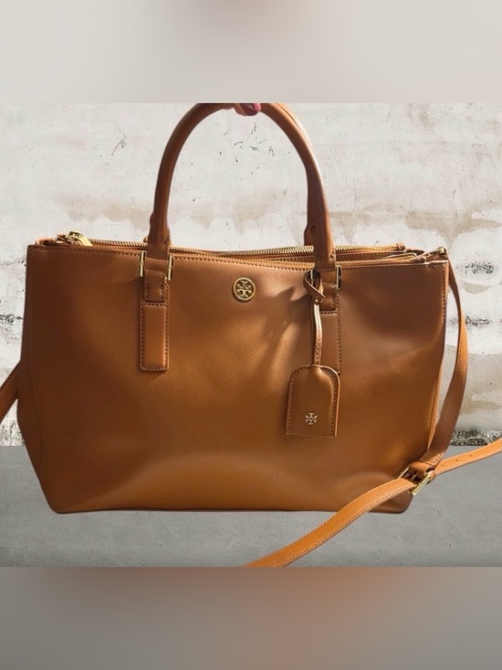 Tory Burch Handbags - Tory Burch Tan Leather Satchel & Crossbody